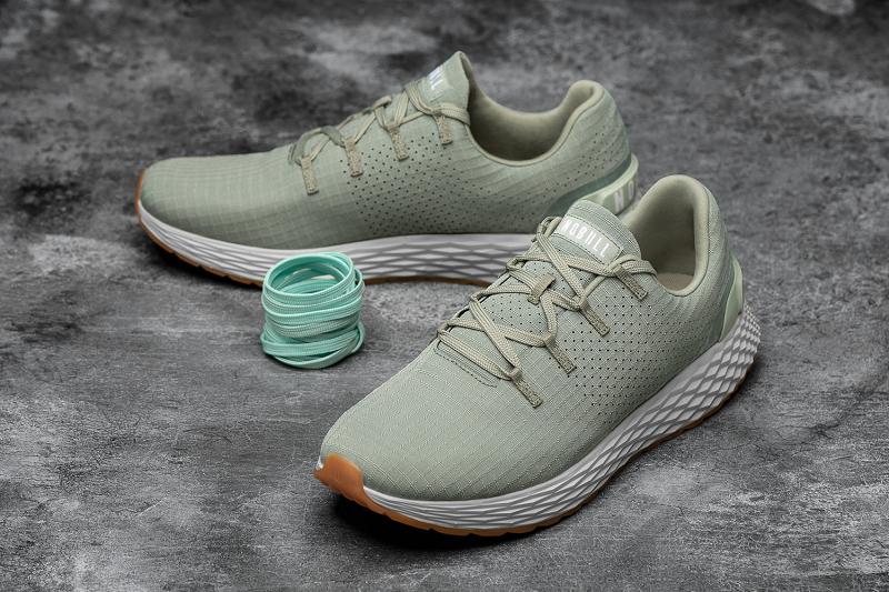 Men's Nobull Seafoam Ripstop Running Shoes Green | SG O2043K